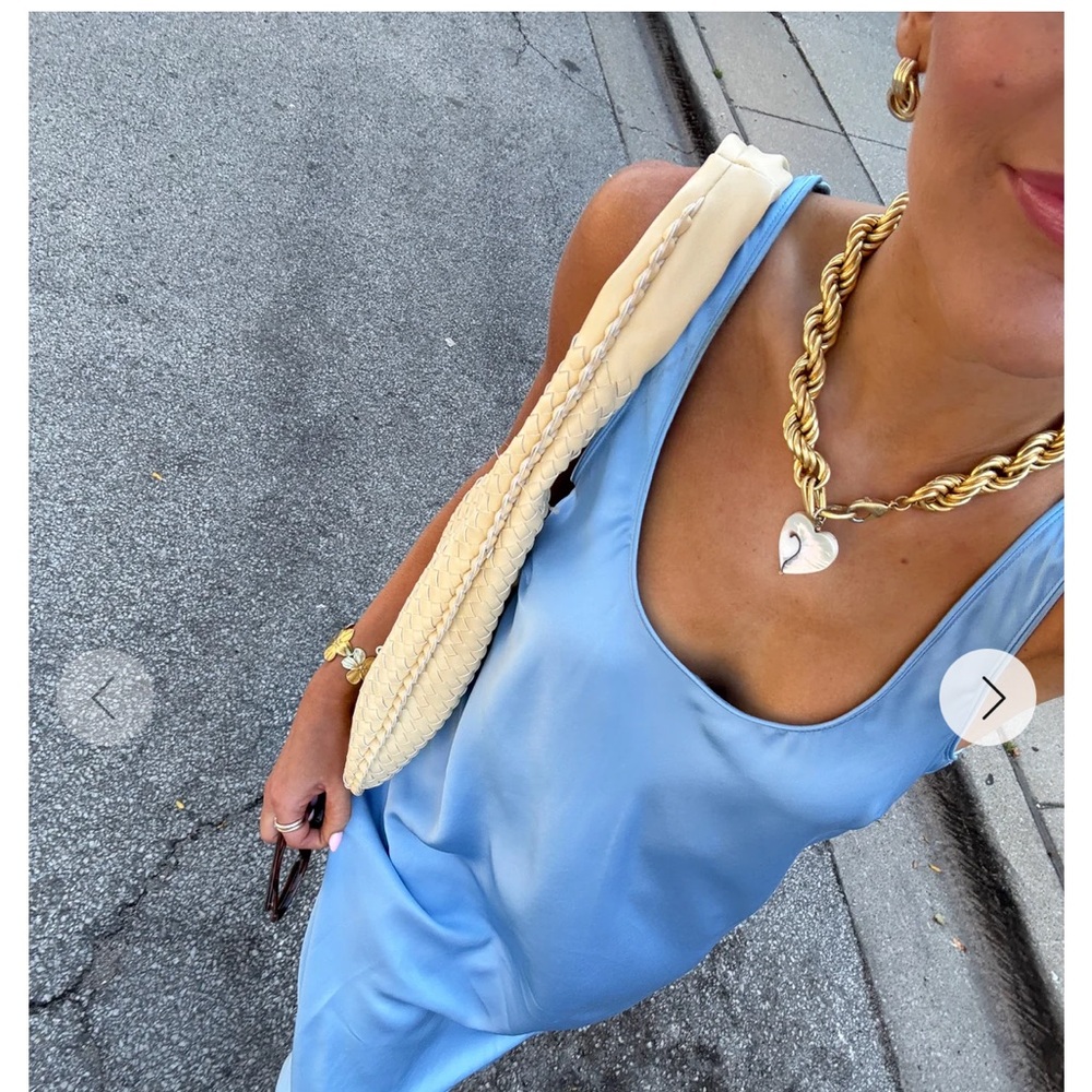 Stunning Satin Bright Blue Dress Size Small NEW W/ TAGS!